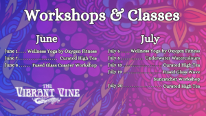 things to do kelowna, workshops, yoga, painting class, high tea